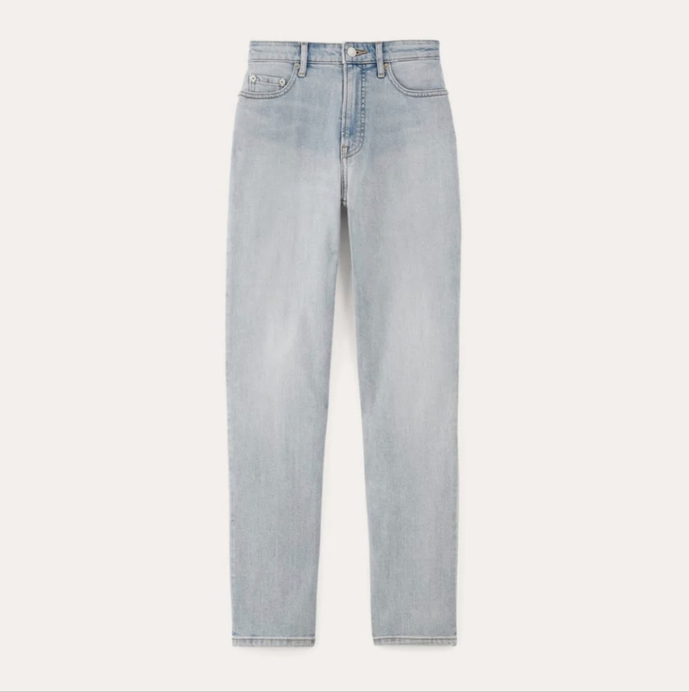 Everlane Curvy Cheeky Straight Leg Jeans in Light Blue Size 25 Crop